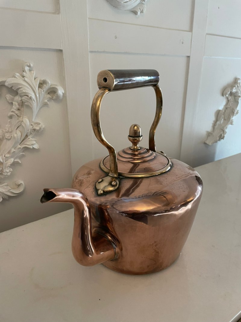 Antique George III Quality Copper Kettle - Image 3
