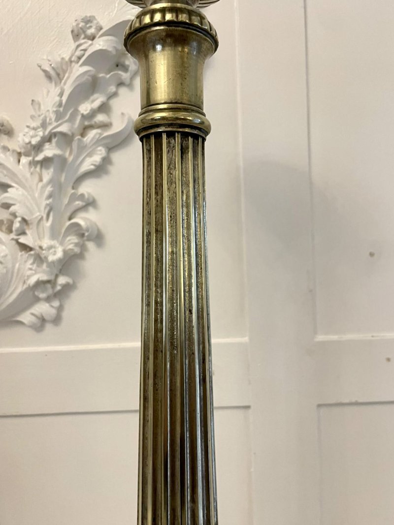 Large Pair of Antique Victorian Quality Brass Candlesticks - Image 14