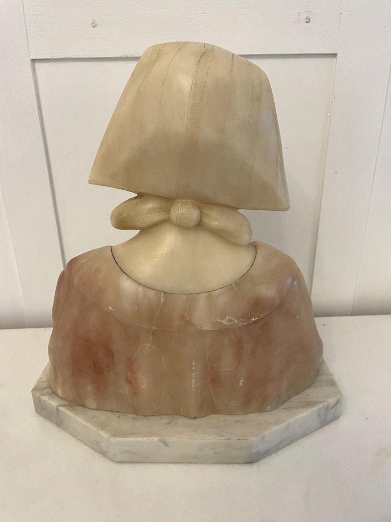 Superb Quality Antique Victorian Alabaster Bust - Image 10