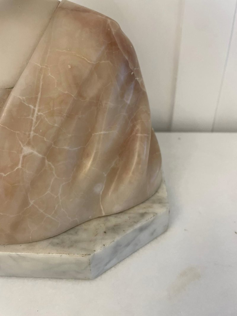 Superb Quality Antique Victorian Alabaster Bust - Image 9