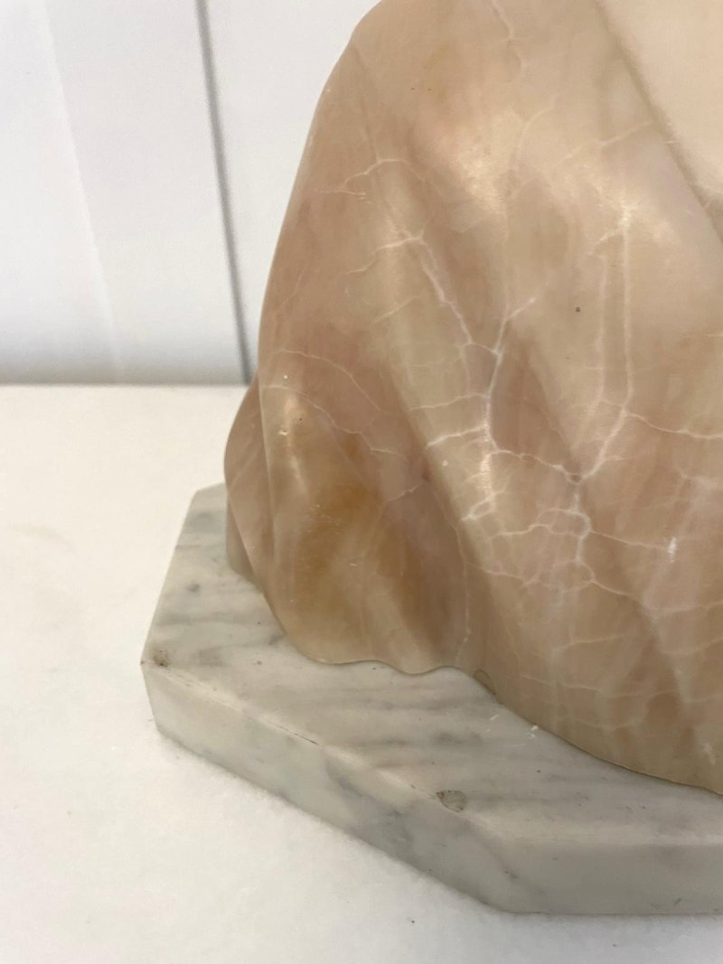 Superb Quality Antique Victorian Alabaster Bust - Image 11