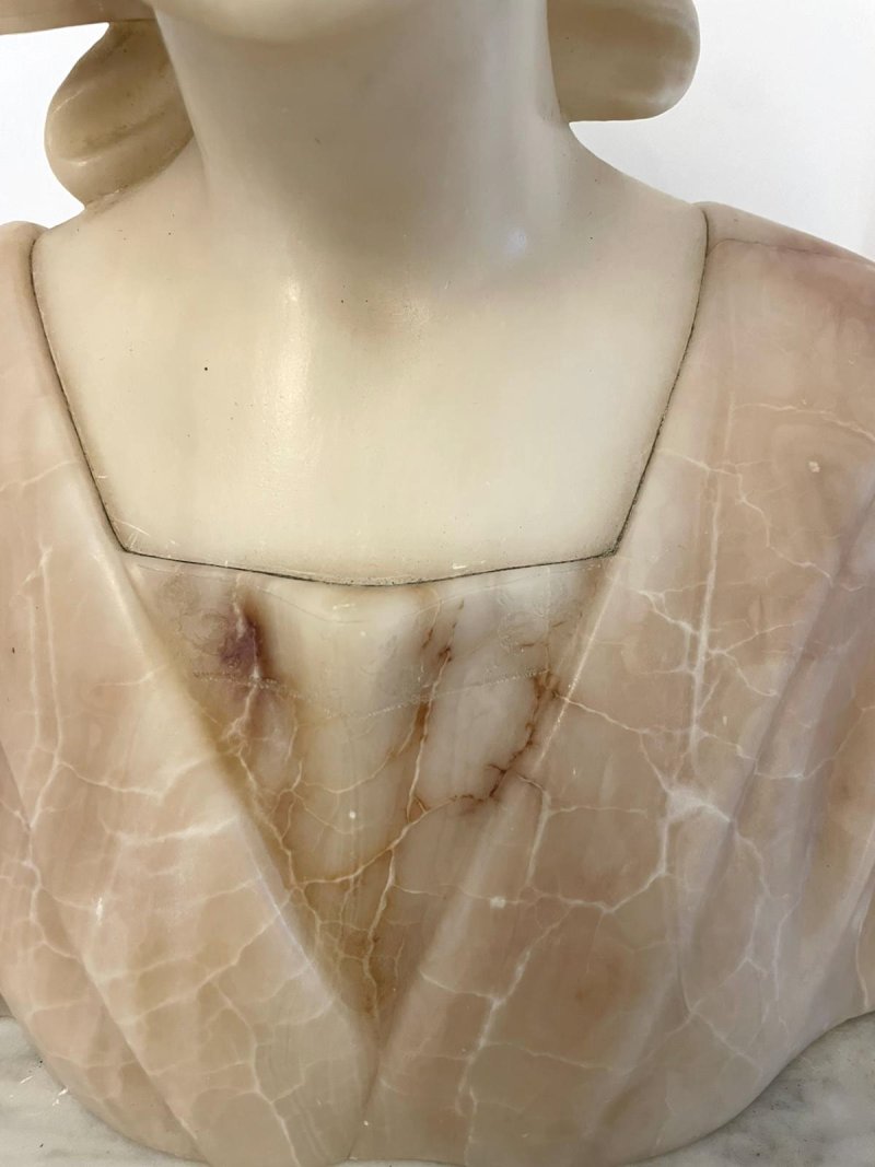 Superb Quality Antique Victorian Alabaster Bust - Image 13