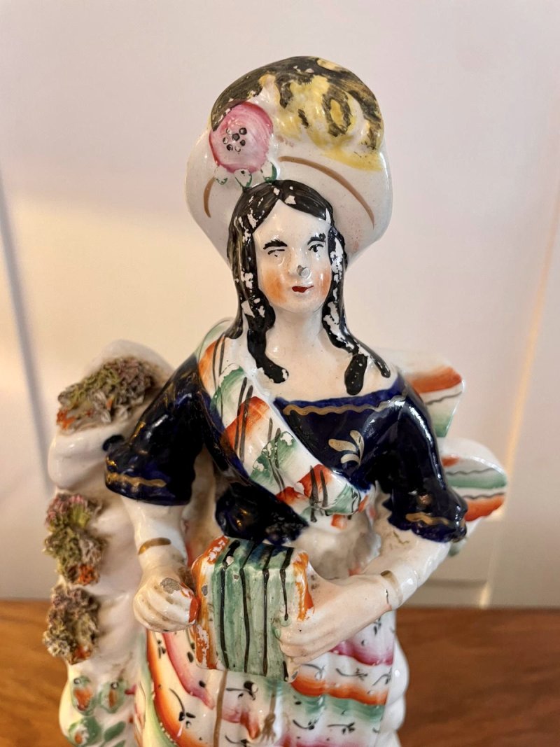 Antique Victorian Staffordshire Flatback Figure - Image 4