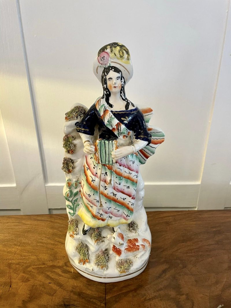 Antique Victorian Staffordshire Flatback Figure - Image 2