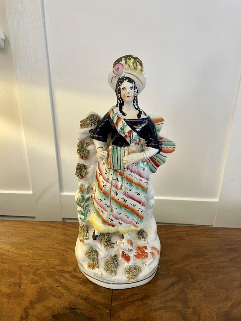 Antique Victorian Staffordshire Flatback Figure