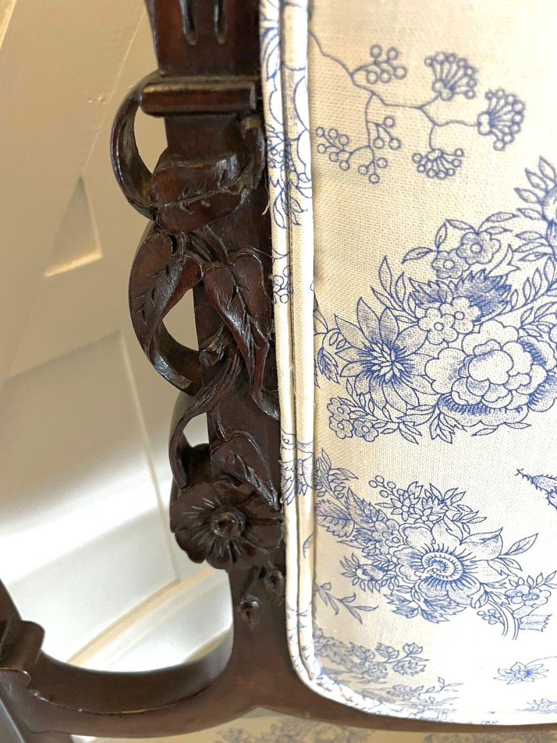 Antique Victorian Quality Carved Mahogany Settee - Image 9