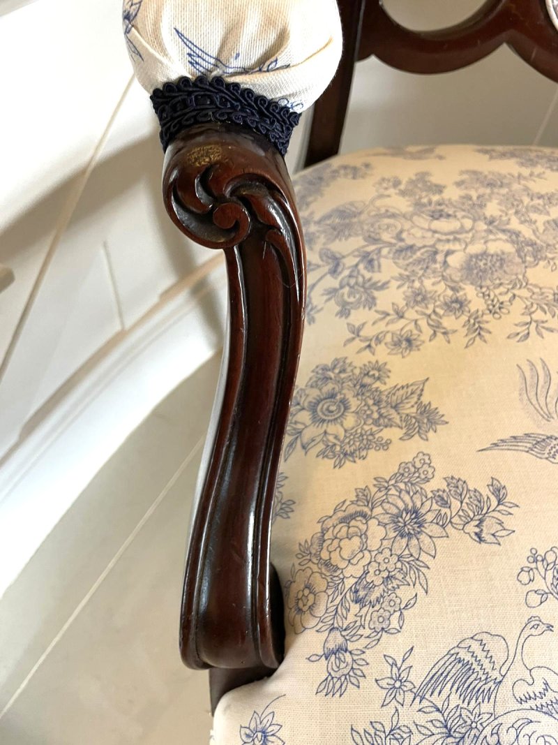 Antique Victorian Quality Carved Mahogany Settee - Image 16
