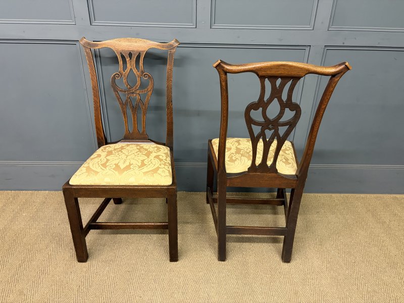 Set of 8 Provincial Country Chippendale Style Chairs - Image 9