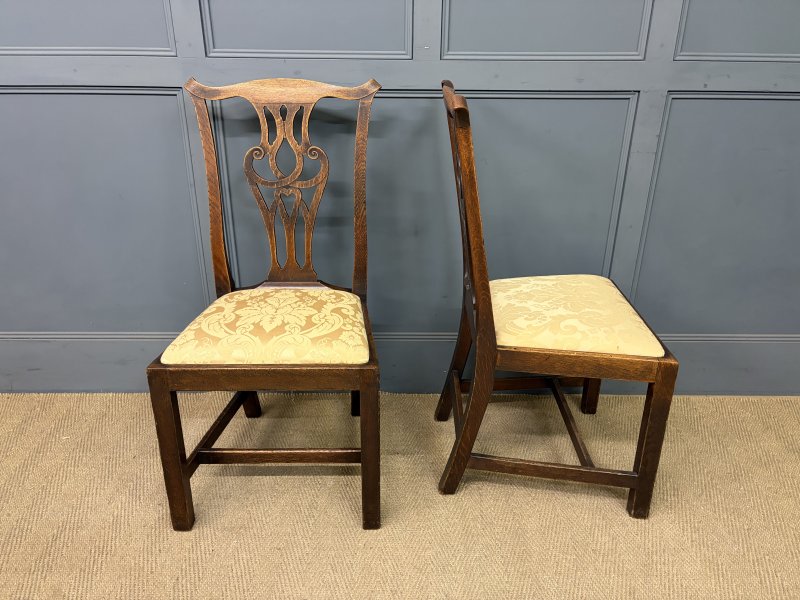 Set of 8 Provincial Country Chippendale Style Chairs - Image 8