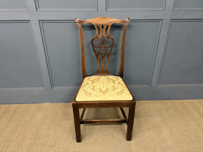 Set of 8 Provincial Country Chippendale Style Chairs - Image 5