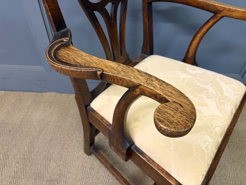 Set of 8 Provincial Country Chippendale Style Chairs - Image 12
