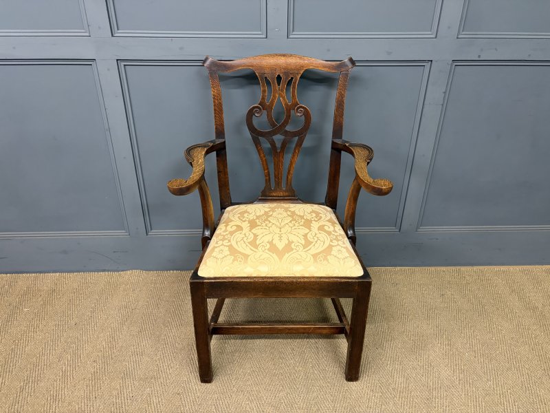 Set of 8 Provincial Country Chippendale Style Chairs - Image 15