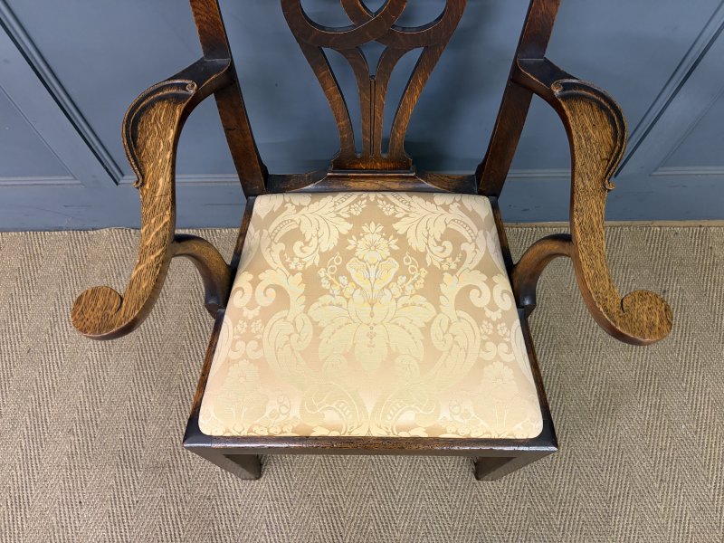 Set of 8 Provincial Country Chippendale Style Chairs - Image 20