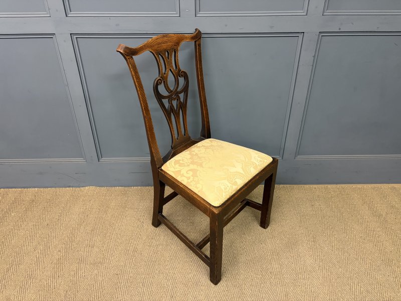 Set of 8 Provincial Country Chippendale Style Chairs - Image 16