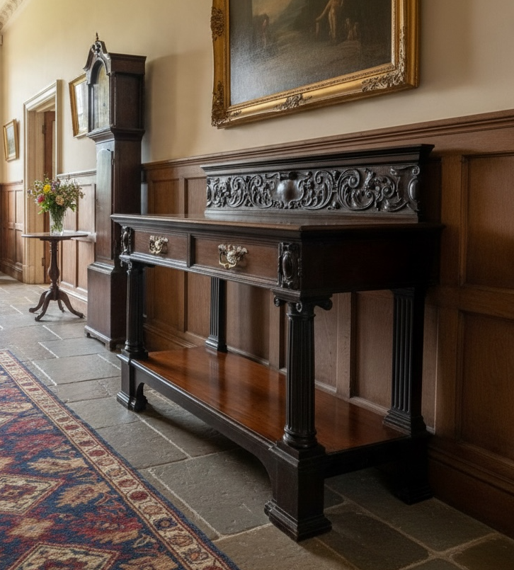 Victorian Carved Mahogany Buffet - Image 2