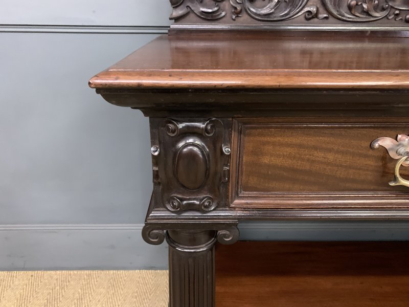 Victorian Carved Mahogany Buffet - Image 4