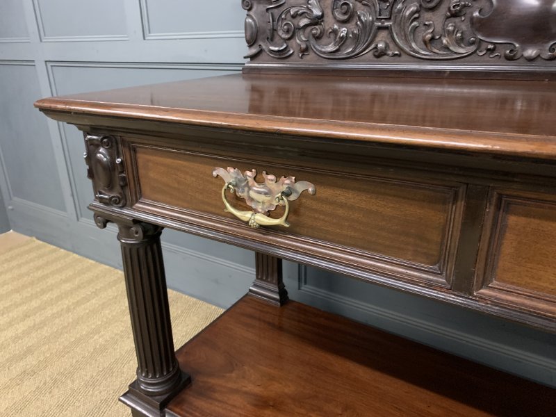 Victorian Carved Mahogany Buffet - Image 7