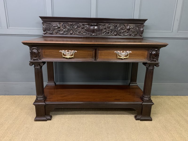Victorian Carved Mahogany Buffet - Image 8