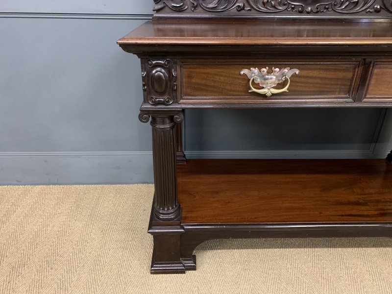 Victorian Carved Mahogany Buffet - Image 14