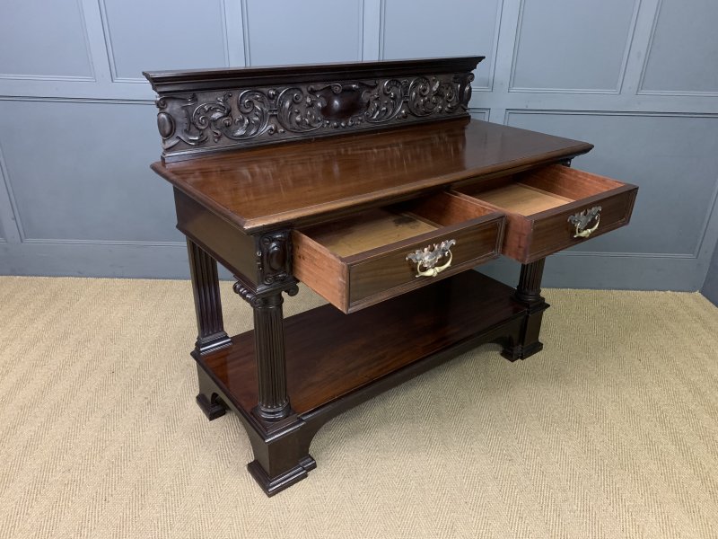 Victorian Carved Mahogany Buffet - Image 16