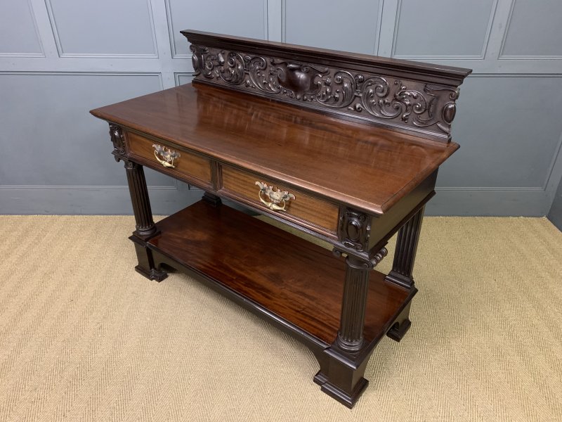 Victorian Carved Mahogany Buffet - Image 17