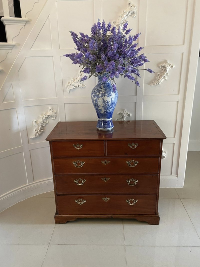 Rare Antique 18th Century George III Solid Satinwood Chest of 5 Drawers - Image 2