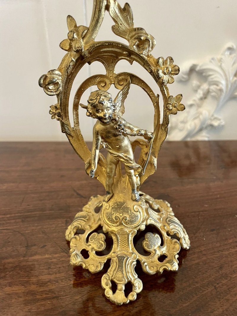 Fine Antique Victorian French Ornate Gilded Clock - Image 2