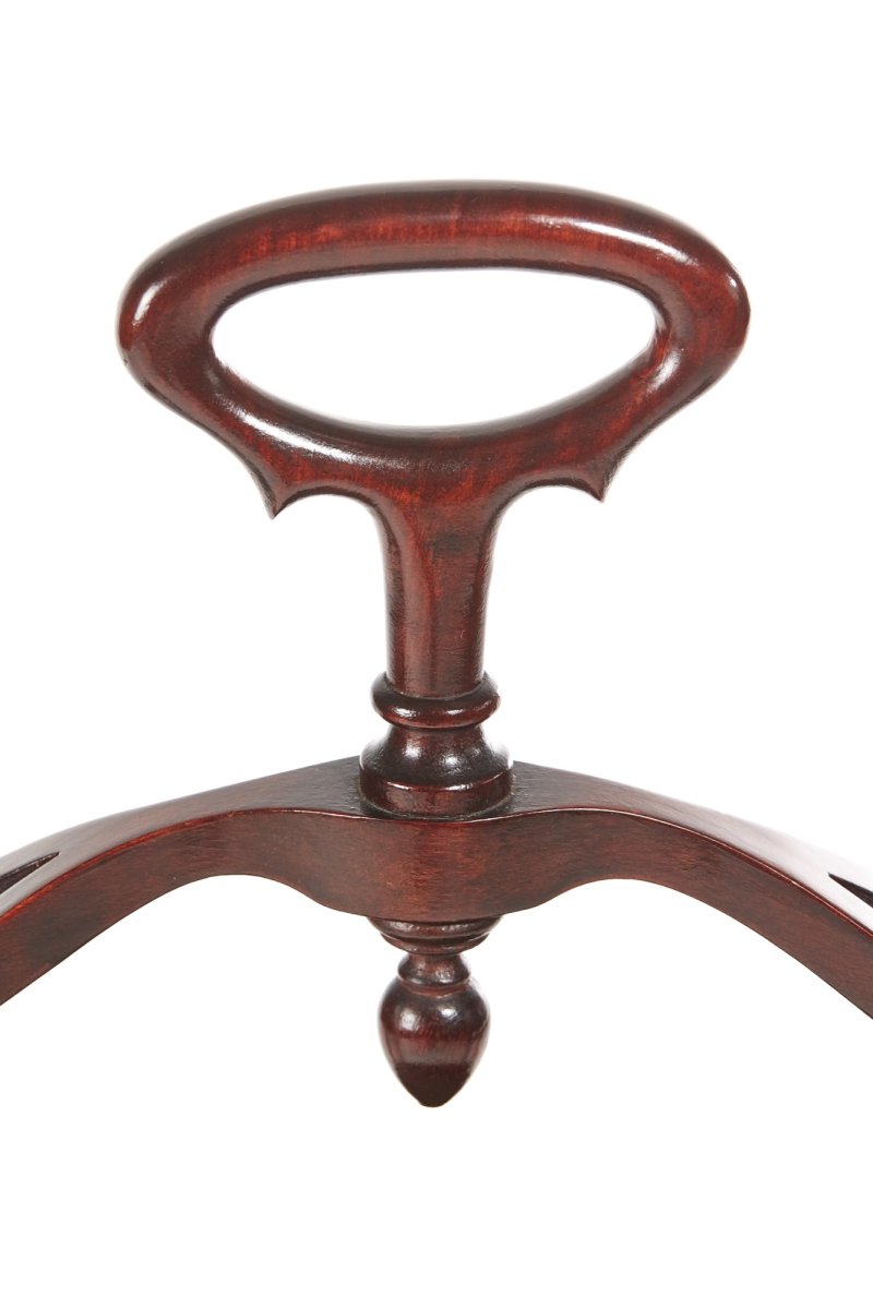 Unusual Antique Inlaid Mahogany 3 Tier Cake Stand - Image 3