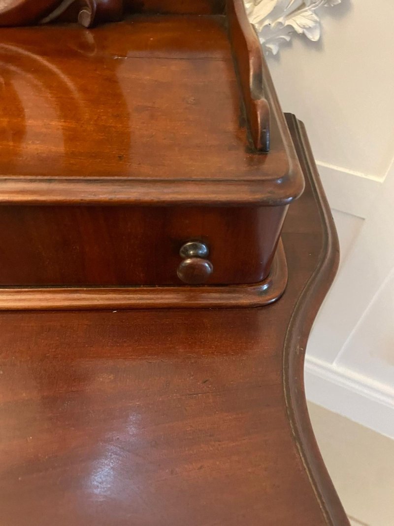 Quality Victorian Antique Carved Mahogany Dressing Table - Image 6