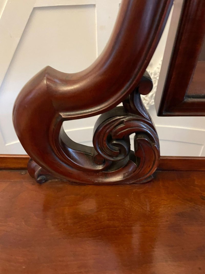 Quality Victorian Antique Carved Mahogany Dressing Table - Image 7