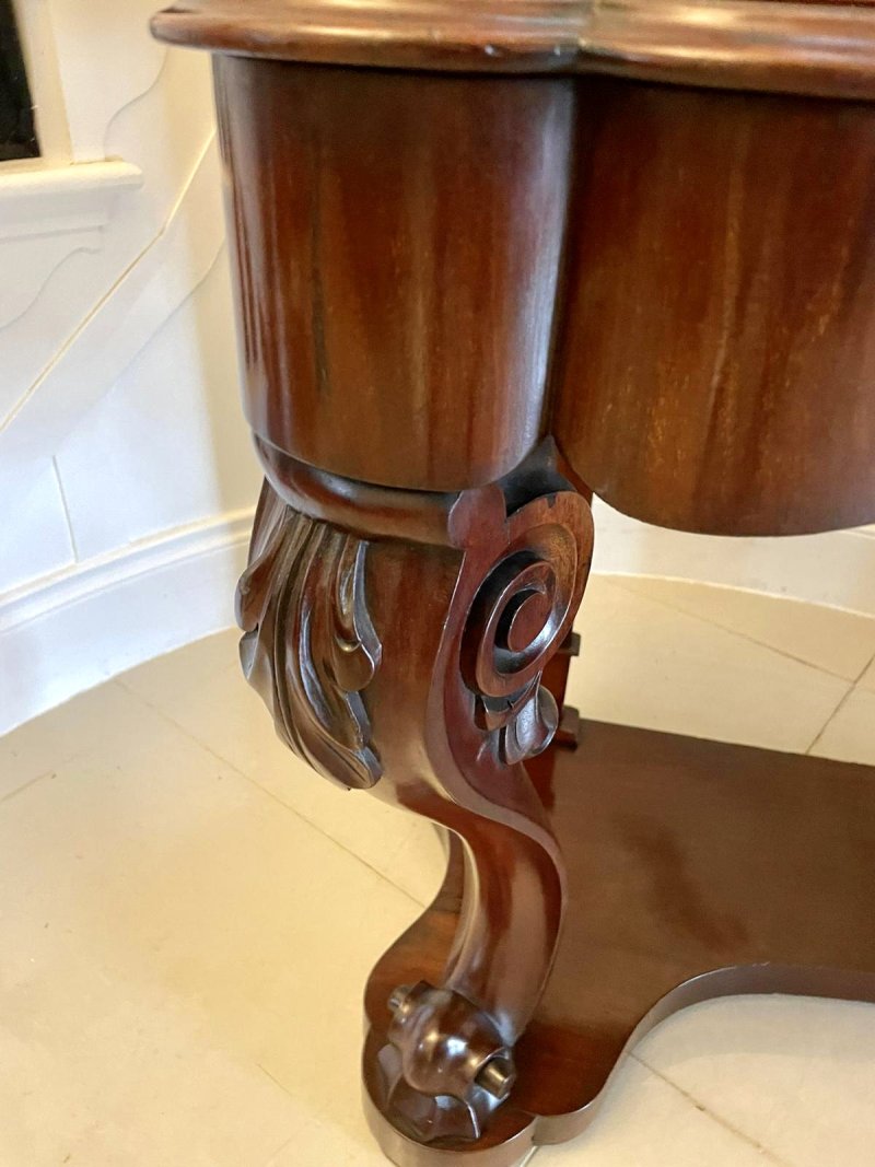 Quality Victorian Antique Carved Mahogany Dressing Table - Image 11