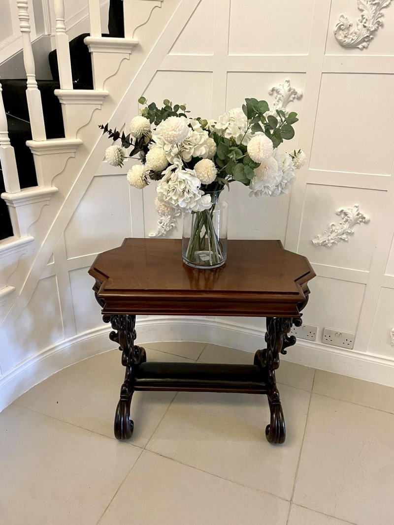 Outstanding Quality 19th Century Antique Carved Mahogany Freestanding Centre/Side Table - Image 8