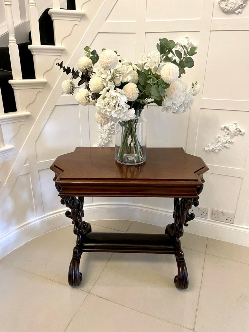 Outstanding Quality 19th Century Antique Carved Mahogany Freestanding Centre/Side Table - Image 10