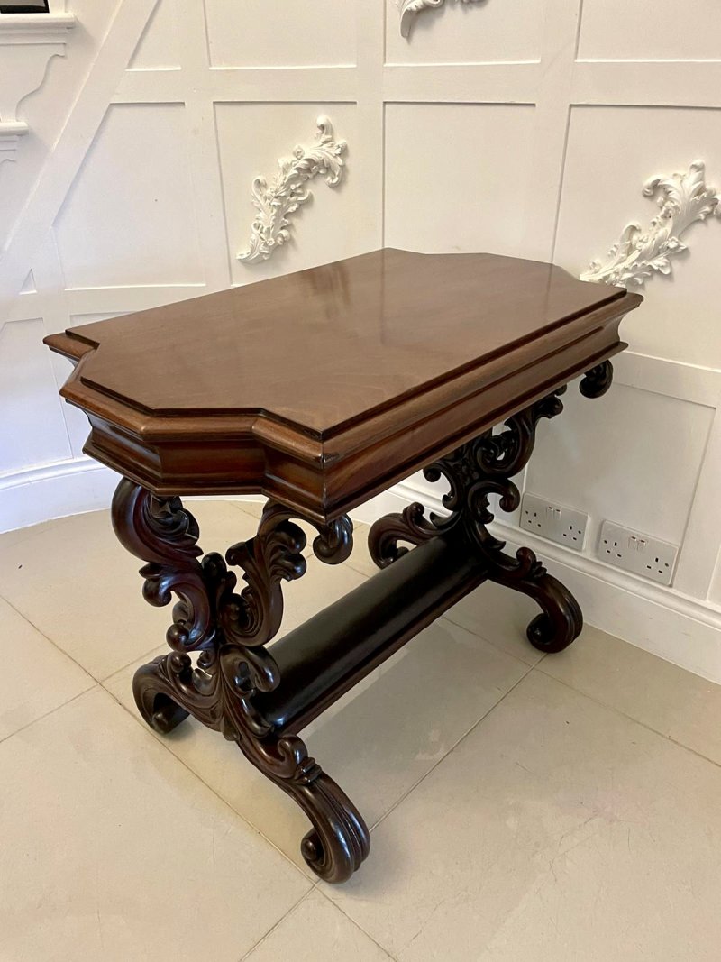 Outstanding Quality 19th Century Antique Carved Mahogany Freestanding Centre/Side Table - Image 7