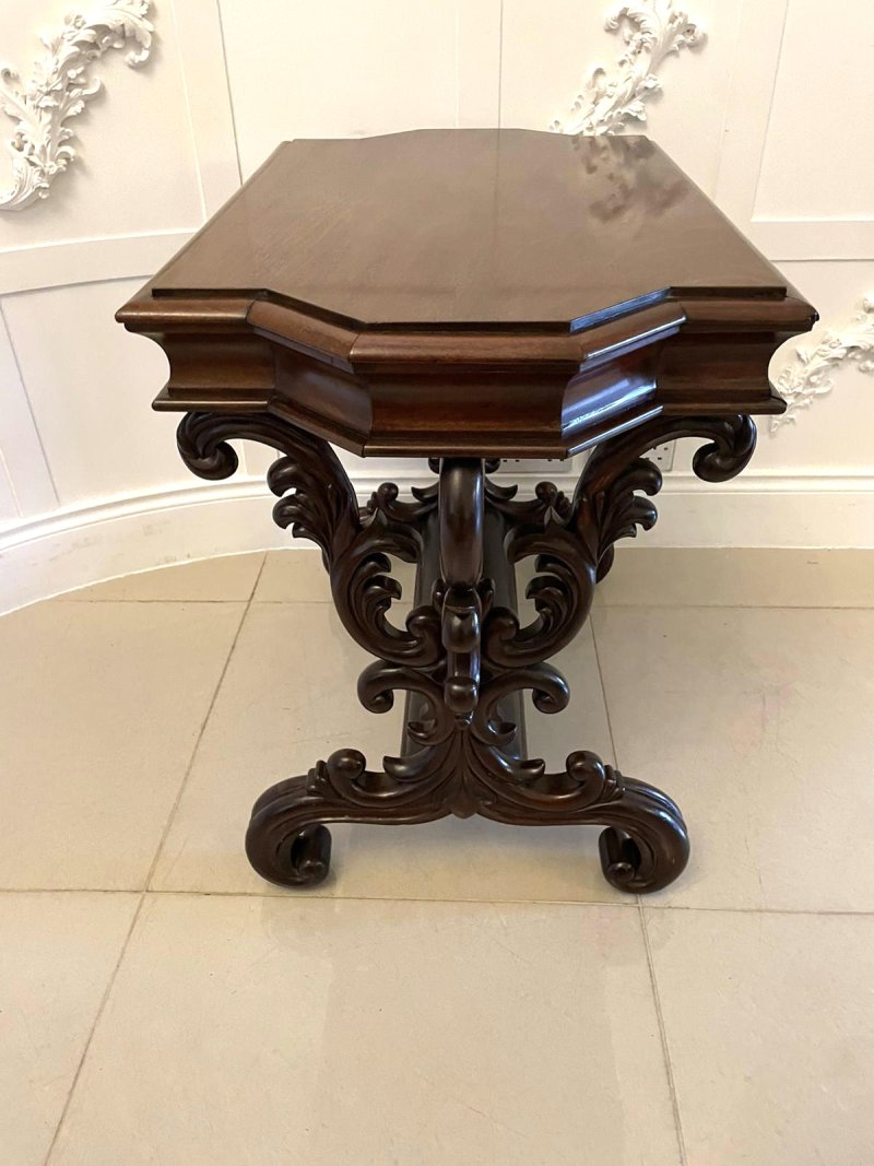 Outstanding Quality 19th Century Antique Carved Mahogany Freestanding Centre/Side Table - Image 9