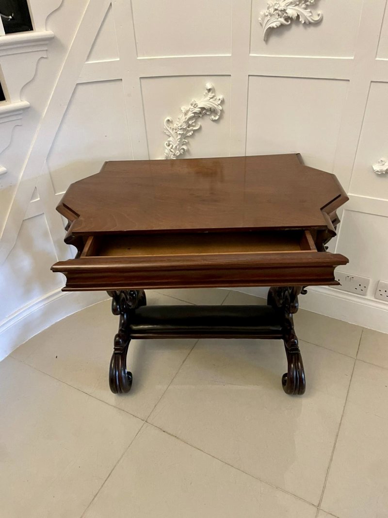 Outstanding Quality 19th Century Antique Carved Mahogany Freestanding Centre/Side Table - Image 5