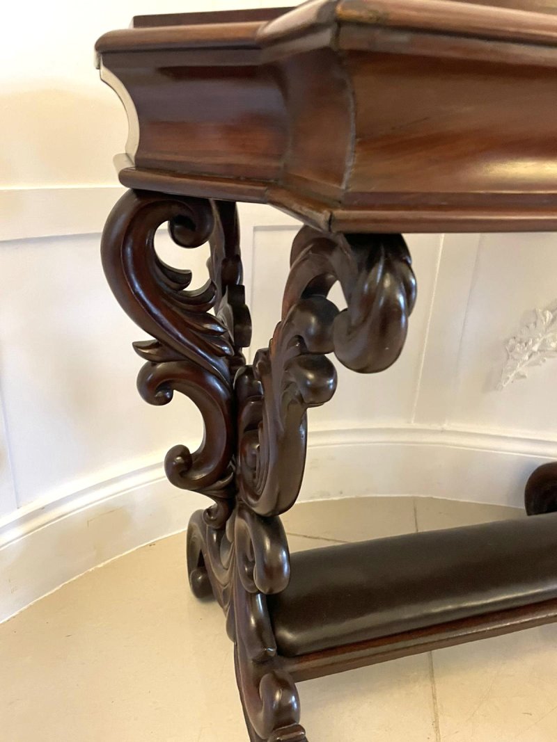 Outstanding Quality 19th Century Antique Carved Mahogany Freestanding Centre/Side Table - Image 14