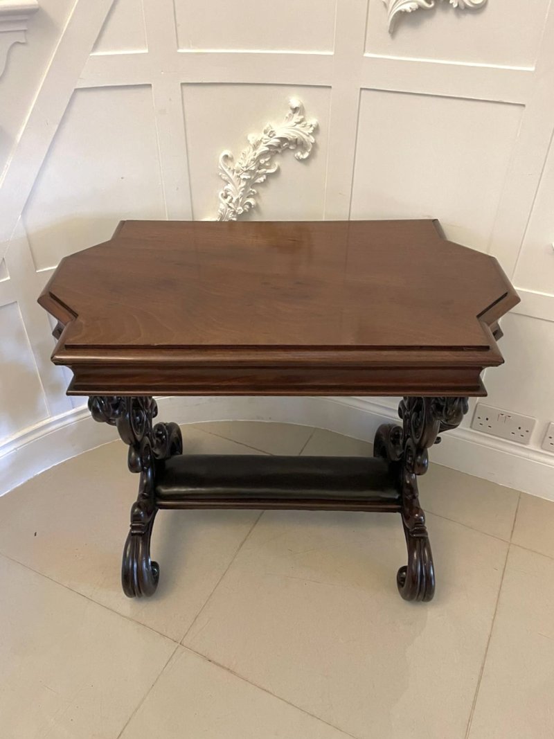 Outstanding Quality 19th Century Antique Carved Mahogany Freestanding Centre/Side Table - Image 2