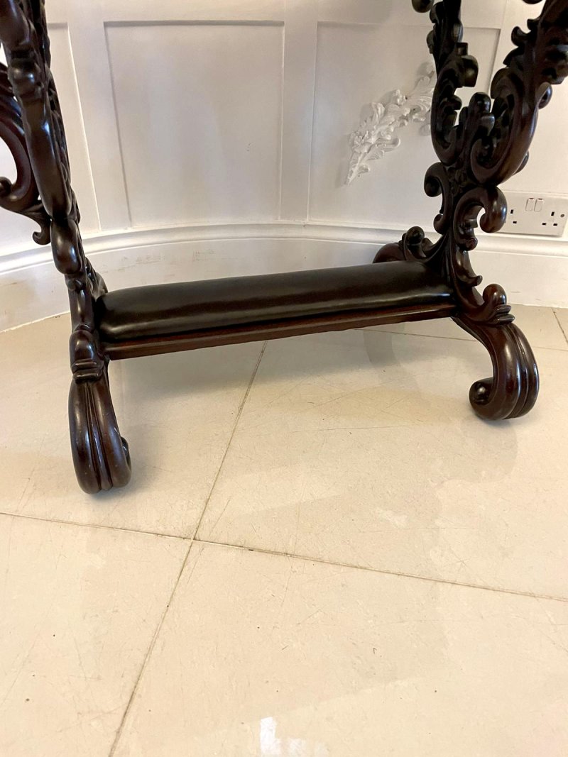 Outstanding Quality 19th Century Antique Carved Mahogany Freestanding Centre/Side Table - Image 19