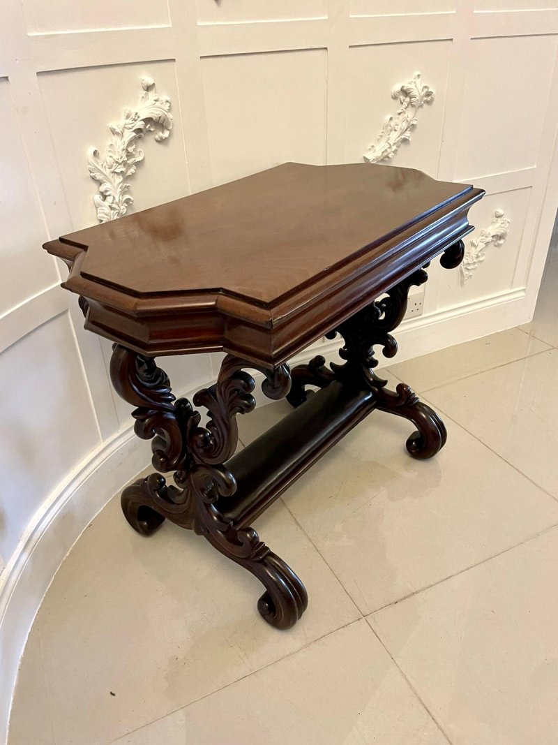 Outstanding Quality 19th Century Antique Carved Mahogany Freestanding Centre/Side Table - Image 4