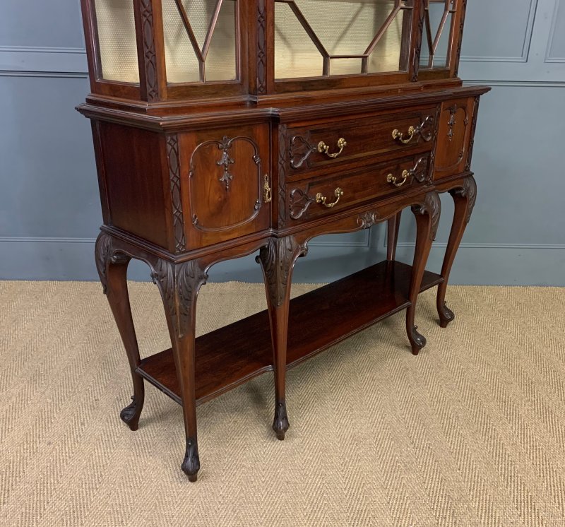 Carved Mahogany Display Cabinet by Warings - Image 10