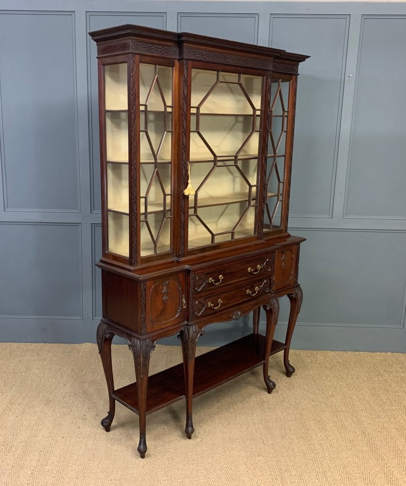 Carved Mahogany Display Cabinet by Warings - Image 9