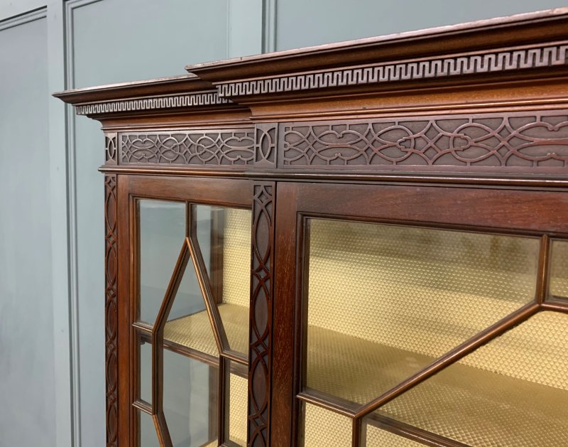 Carved Mahogany Display Cabinet by Warings - Image 4