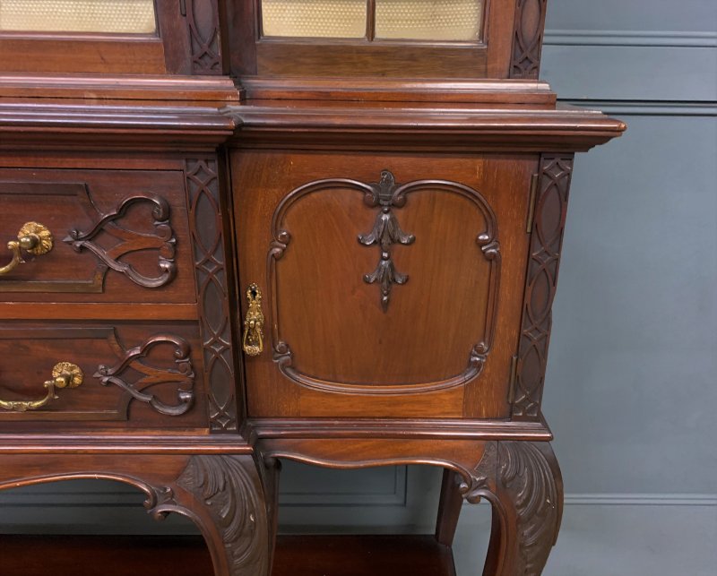 Carved Mahogany Display Cabinet by Warings - Image 14