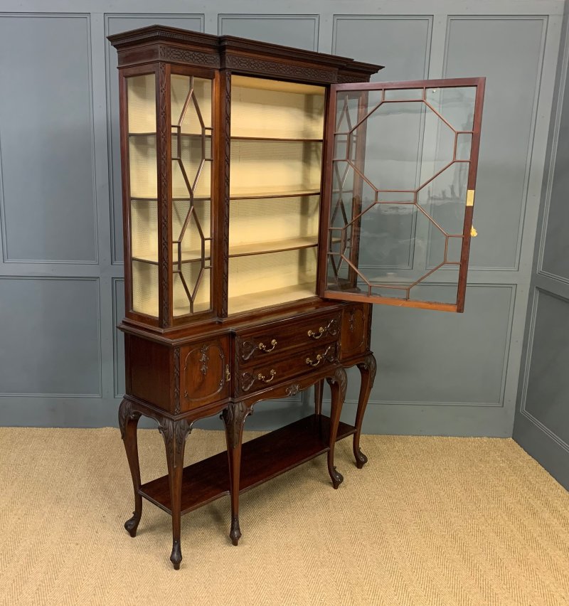 Carved Mahogany Display Cabinet by Warings - Image 11