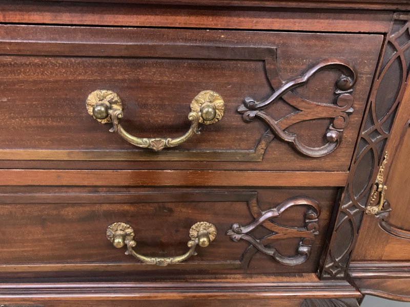 Carved Mahogany Display Cabinet by Warings - Image 16