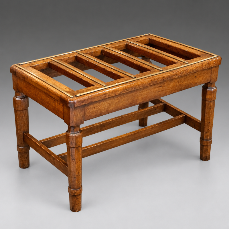 Late 19Th Century Oak Luggage Stand