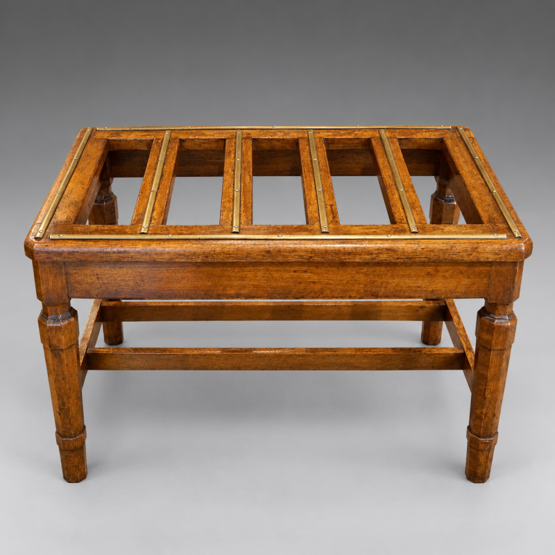 Late 19Th Century Oak Luggage Stand - Image 4