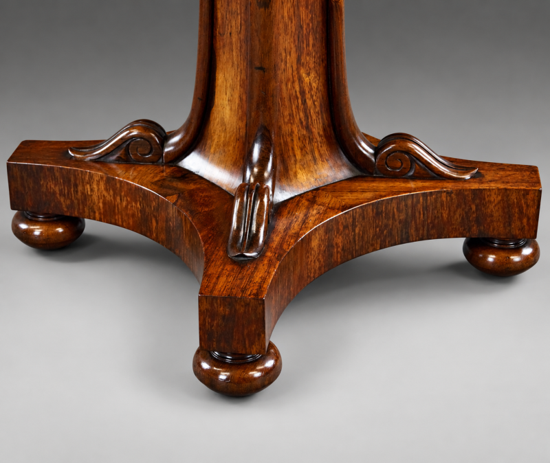 Late Regency Rosewood And Marble Chess Table - Image 3
