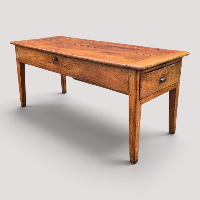 Outstanding French Cherry wood Farmhouse Ktchen Refrectory Dining Table